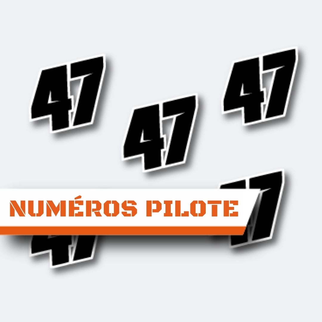 Stickers Numéros Pilote x3 Studio TMB