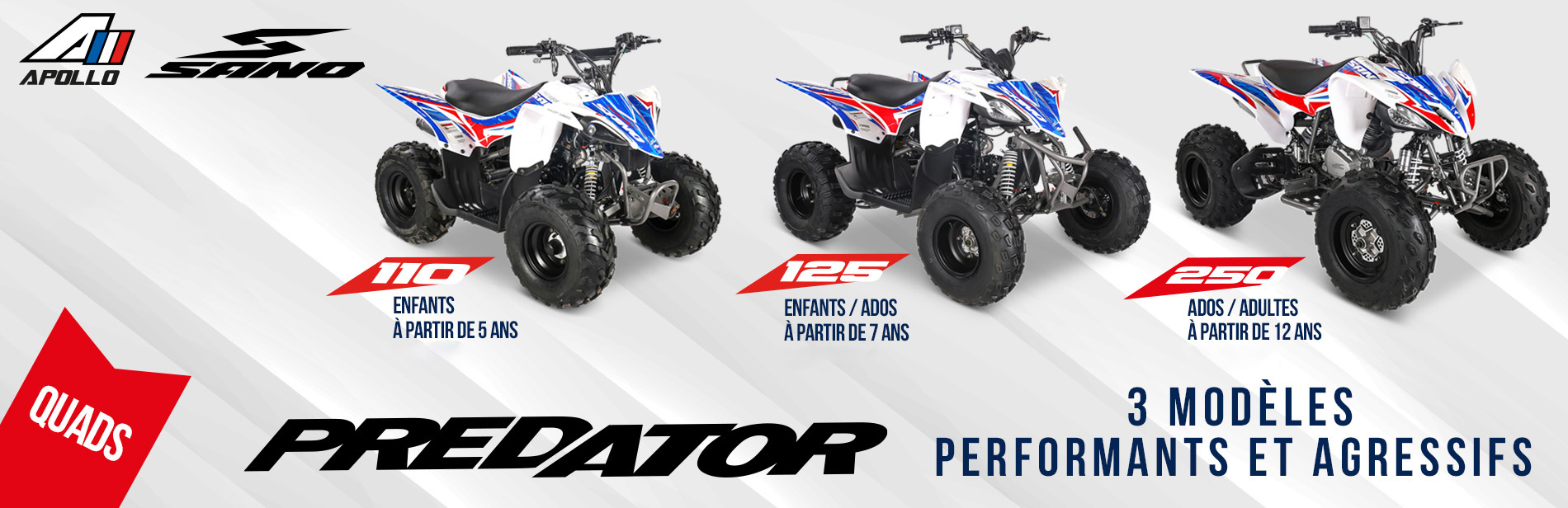 Quad enfant 110cc apollo fox 2023 Vert